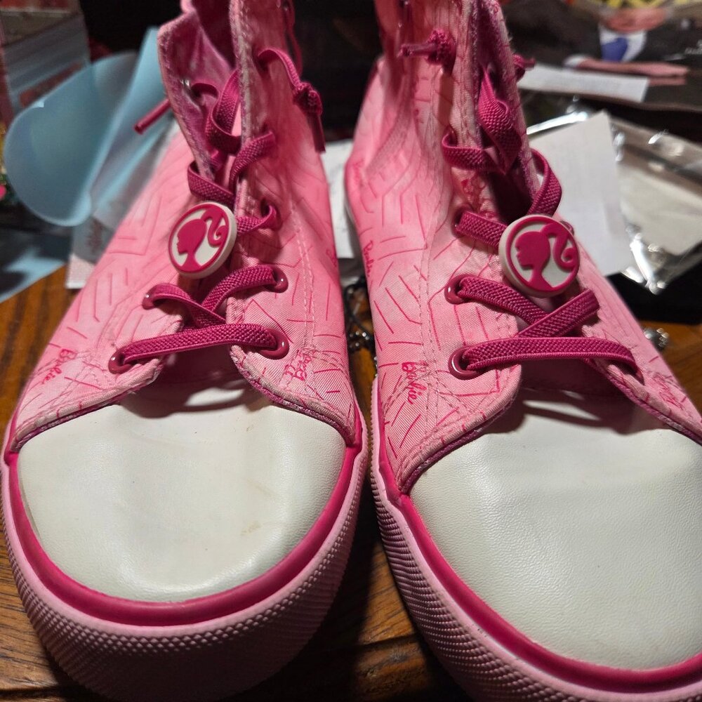 Ground Up Barbie Pink High Top Canvas Shoes Ladies Size 5